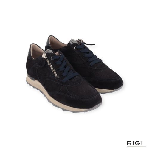 DL Sport 7141 dames sneaker in blauw suede.
