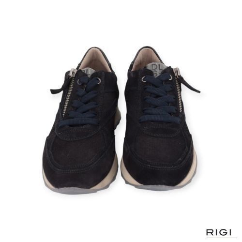 DL Sport 7141 dames sneaker in blauw suede.