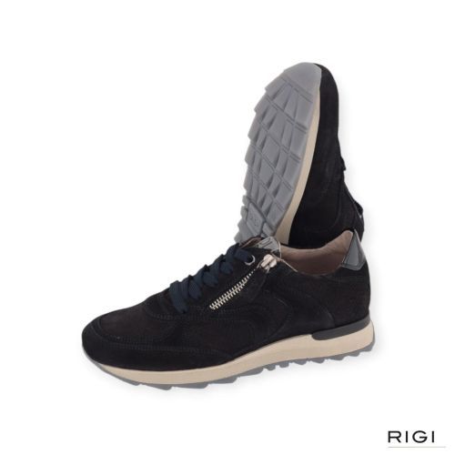 DL Sport 7141 dames sneaker in blauw suede.