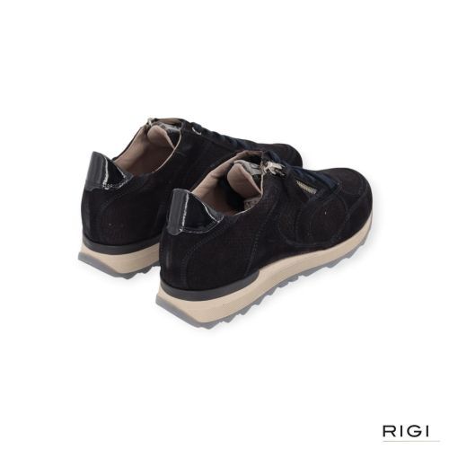 DL Sport 7141 dames sneaker in blauw suede.