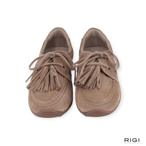 DL-Sport 7159 mocassin in licht bruin suède voor dames. DL-Sport 7159 mocassin in licht bruin suède voor dames.