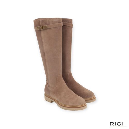 Dl-Sport 7198 laars in taupe suède voor dames. Dl-Sport 7198 laars in taupe suède voor dames.