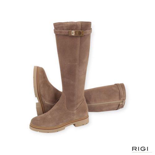 Dl-Sport 7198 laars in taupe suède voor dames. Dl-Sport 7198 laars in taupe suède voor dames.