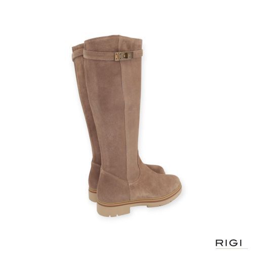 Dl-Sport 7198 laars in taupe suède voor dames. Dl-Sport 7198 laars in taupe suède voor dames.