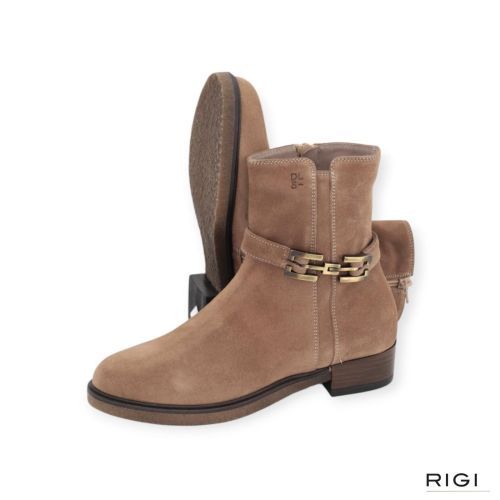 DL-Sport 7205 enkellaars in taupe suède voor dames. 