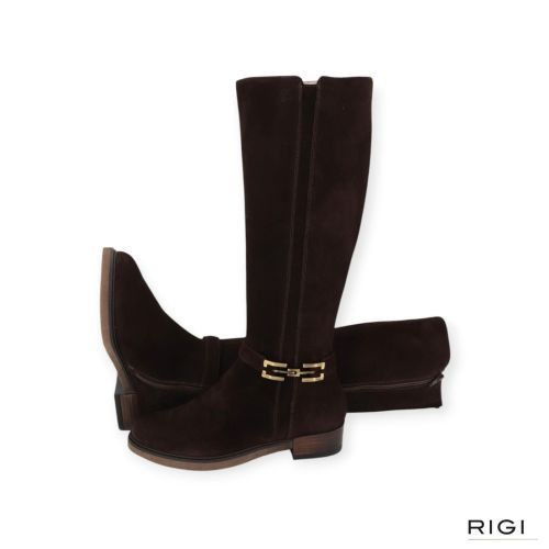 DL Sport 7210 dames laar in bruin suede leer met stretch. DL Sport 7210 dames laar in bruin suede leer met stretch.