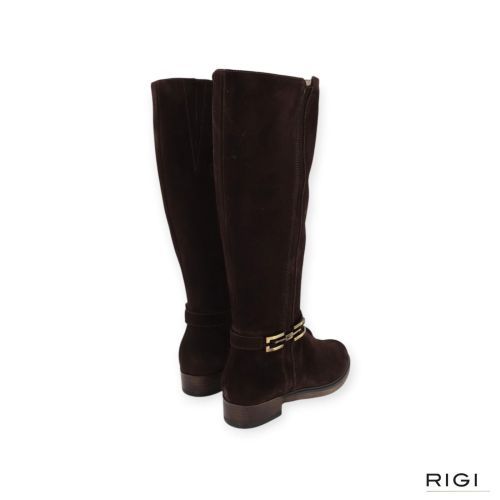 DL Sport 7210 dames laar in bruin suede leer met stretch. DL Sport 7210 dames laar in bruin suede leer met stretch.