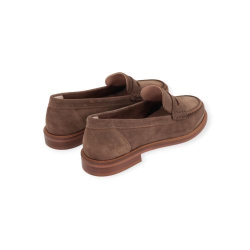 Elisa Lanci Elsa Mocassin in donkerbruin suède voor dames. 