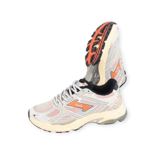 Etonic Elite Bright sneaker in oranje ‘kabocha’ met wit leer en mesh voor dames.