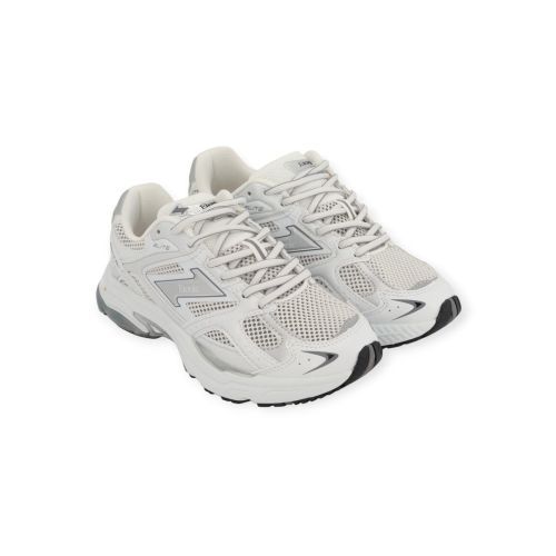 Etonic Elite dames sneaker in het wit leer met zilver afgewerkt.