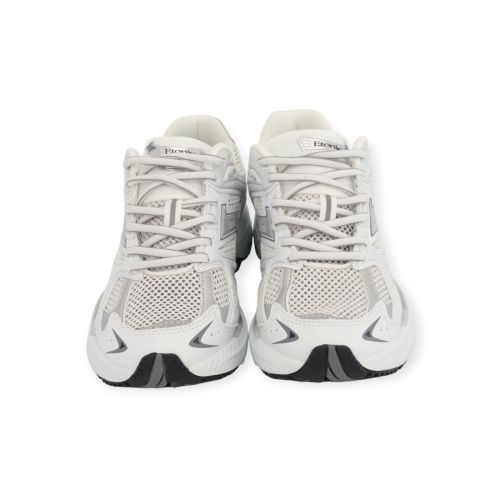 Etonic Elite dames sneaker in het wit leer met zilver afgewerkt.