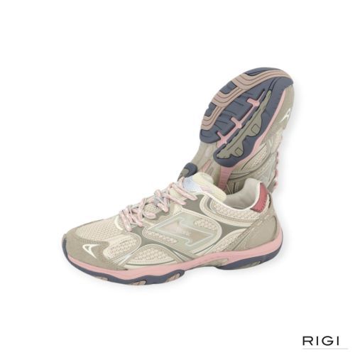 Etonic Elite Low sneaker earth in taupe, goud suède mesh voor dames. Etonic Elite Low sneaker earth in taupe, goud suède mesh voor dames.