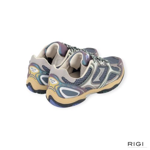 Etonic Elite Low sneaker blauw met groen suède mesh voor dames. Etonic Elite Low sneaker blauw met groen suède mesh voor dames.