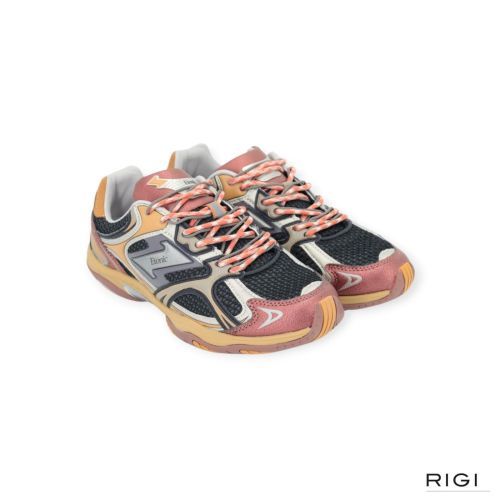 Etonic Elite Low sneaker caramel in oranje, zwart suède mesh voor dames. 