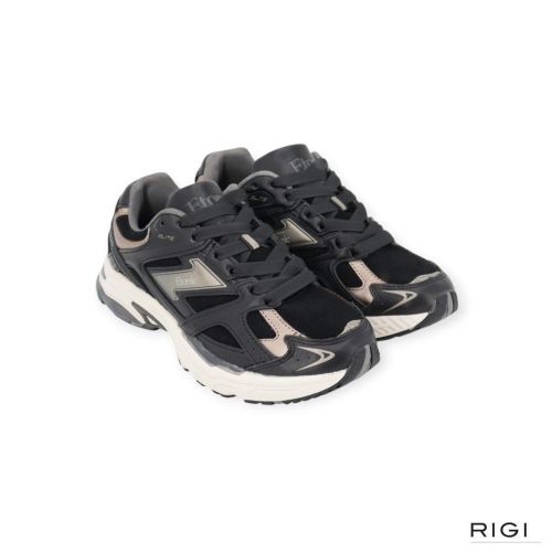 Etonic Elite Premium sneaker in zwart leer met suède voor dames. 