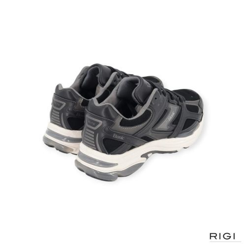 Etonic Elite Premium sneaker in zwart leer met suède voor heren. 
