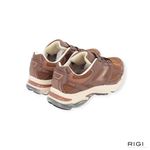 Etonic Elite Premium sneaker in cognac leer met suède voor dames. 