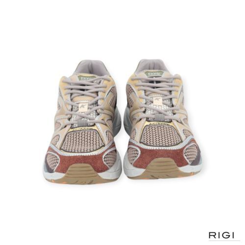 Etonic Kendari  Chocolate in donkerbruin met beige mesh, leer en suède voor dames. 