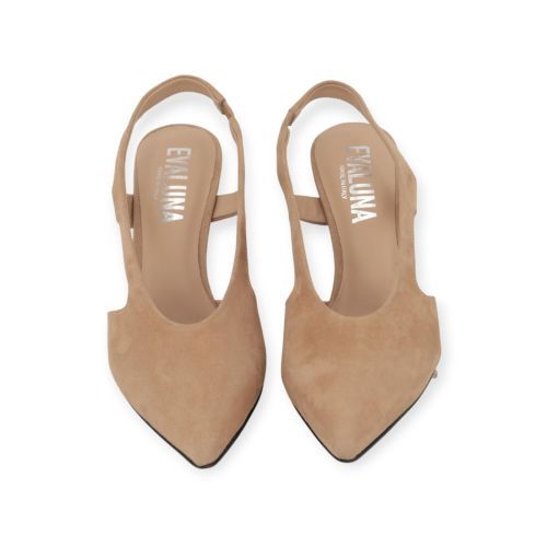 Evaluna 1848 dames pump in zand suede. Evaluna 1848 dames pump in zand suede.