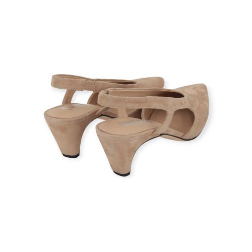 Evaluna 5612 dames pump in licht zand suede slingback. Evaluna 5612 dames pump in licht zand suede slingback.