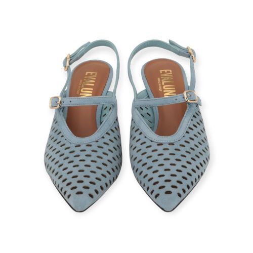 Evaluna 5615 pump in lichtblauw suède voor dames. Evaluna 5615 pump in lichtblauw suède voor dames.