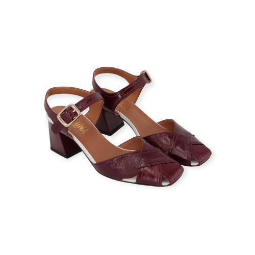 Evaluna dames sandaal in bordeaux lak leer. Evaluna dames sandaal in bordeaux lak leer.