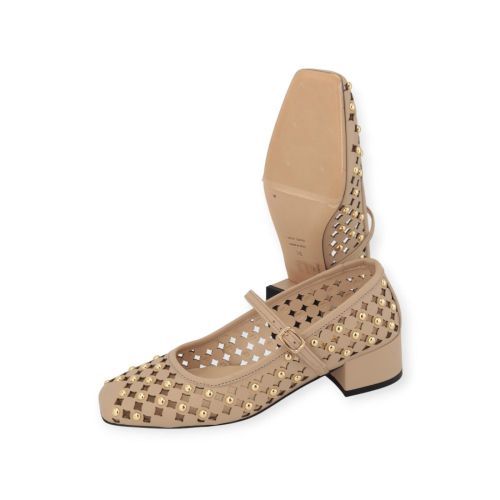 Evaluna CA05B ballerina in beige leer voor dames. Evaluna CA05B ballerina in beige leer voor dames.