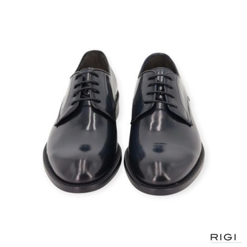 Exton 1374 heren veterschoen in blauw leer. Exton 1374 heren veterschoen in blauw leer.
