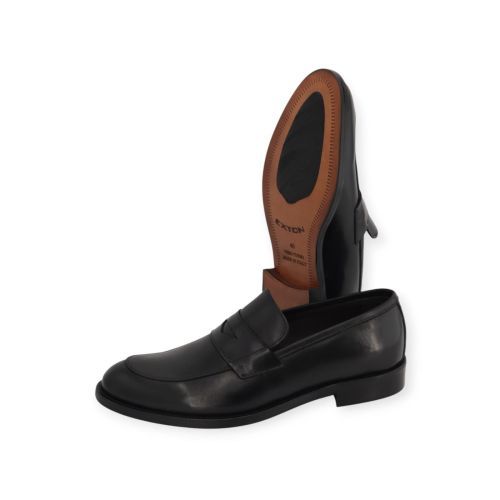 Exton heren mocassin in zwart leer. Exton heren mocassin in zwart leer.