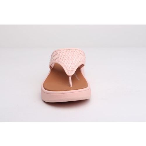 Fit Flop dames slipper in rose geweven stof / raffia FX7/A35 Flatform