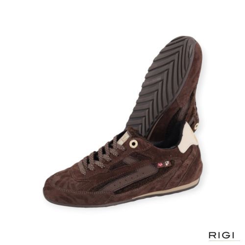 Floris Van Bommel Illvi 01.01 SFW-10150-21.01 sneaker in bruin suède met wol voor dames.