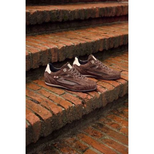 Floris Van Bommel Illvi 01.01 SFW-10150-21.01 sneaker in bruin suède met wol voor dames.