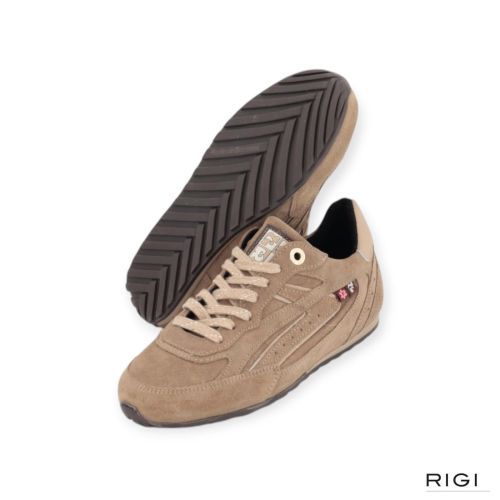 Floris Van Bommel Illvi 01.08 SFW-10150-34.02 sneaker in taupe suède voor dames.