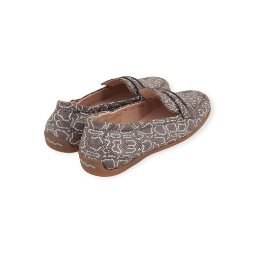 Floris Van Bommel Sitti dames mocassin in taupe print leer.