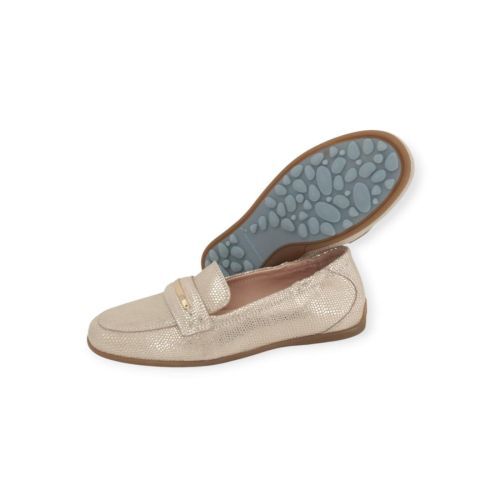 Floris Van Bommel Sitti 03.10 dames mocassin in goud mettalic leer.