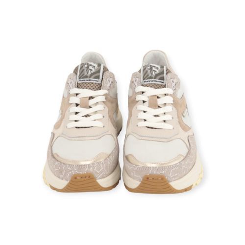 Floris Van Bommel sneaker voor dames in taupe met print.