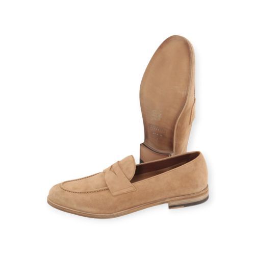 Fratelli Rossetti heren mocassin in suede beige.