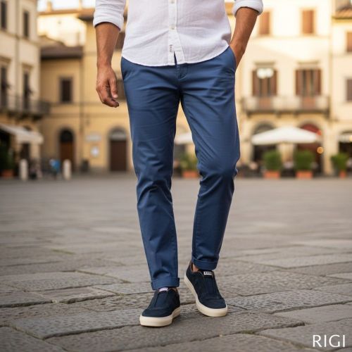 Fratelli Rossetti heren sneaker in blauw suede.