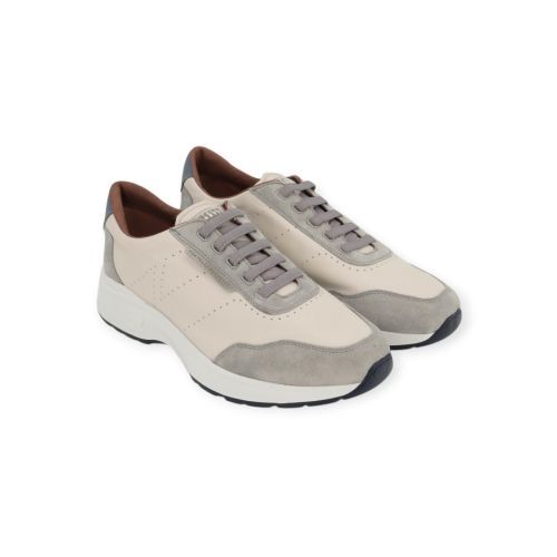 Fratelli Rossetti 47442 heren sneaker in off wit en licht blauw suede.