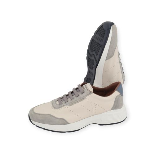 Fratelli Rossetti 47442 heren sneaker in off wit en licht blauw suede.
