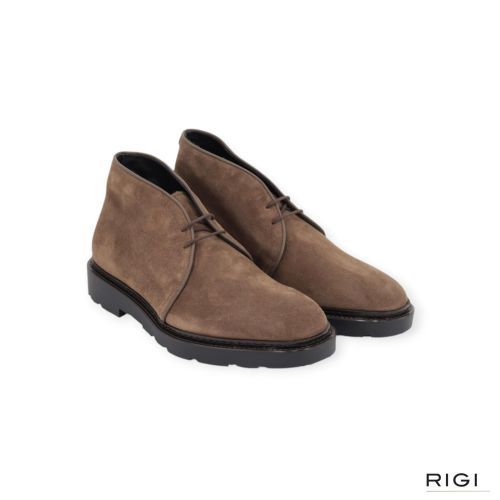 Fratelli Rossetti Dublin 47469 enkellaars in beige, taupe suède voor heren. 