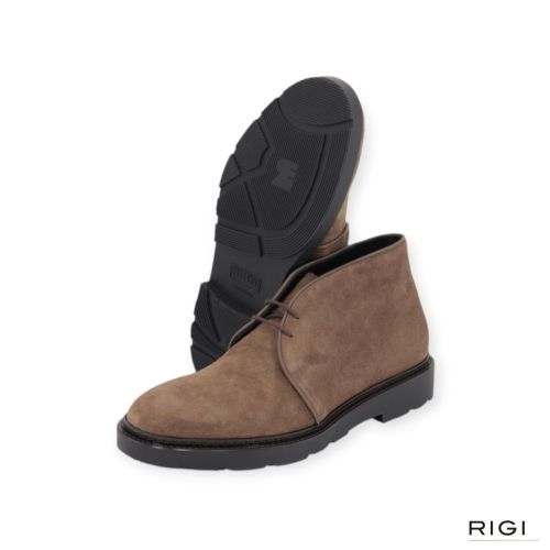 Fratelli Rossetti Dublin 47469 enkellaars in beige, taupe suède voor heren. 