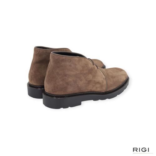 Fratelli Rossetti Dublin 47469 enkellaars in beige, taupe suède voor heren. 
