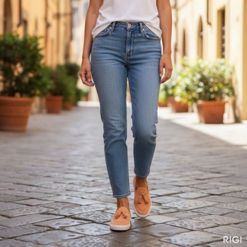 Fratelli Rossetti dames mocassin in oranje suede leer. Fratelli Rossetti dames mocassin in oranje suede leer.