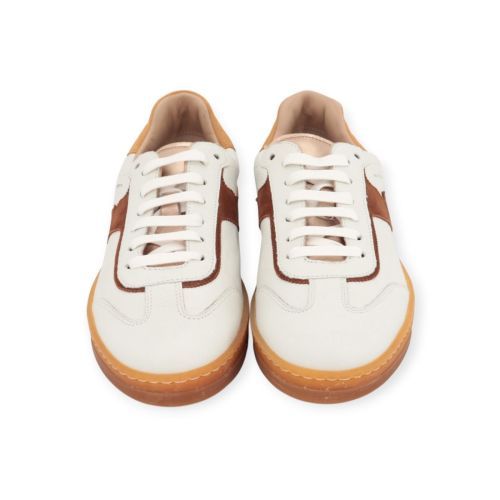 Fratelli Rossetti 77213 dames sneaker in off wit met bruin leer.