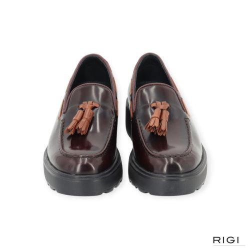 Fratelli Rossetti dames mocassin in bordeaux leer.