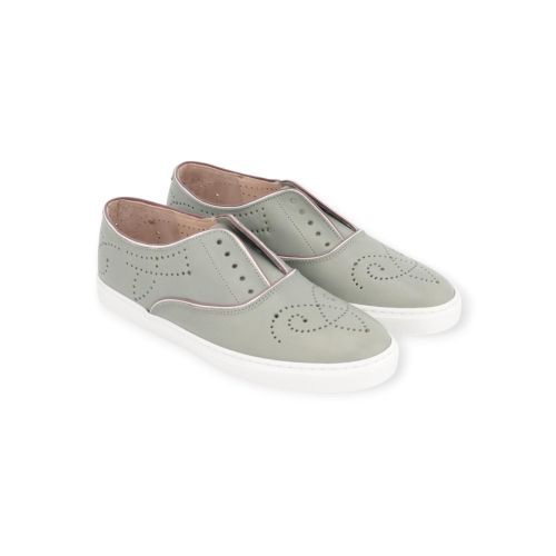 Fratelli Rossetti Hobo dames sneaker mocassin in licht groen leer.