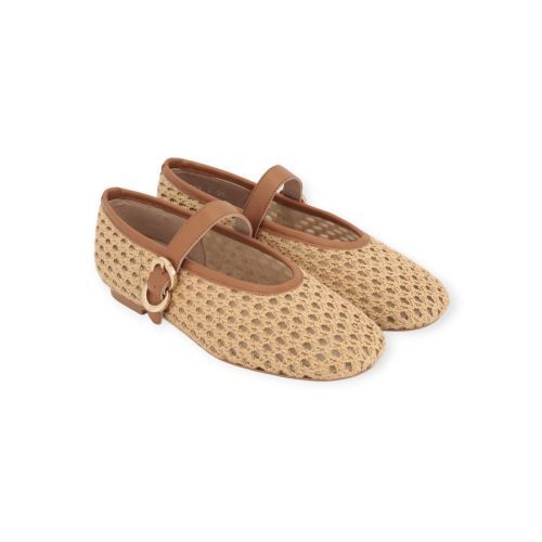 Frau 69V3 dames ballerina in camel/zand raffia. Frau 69V3 dames ballerina in camel/zand raffia.