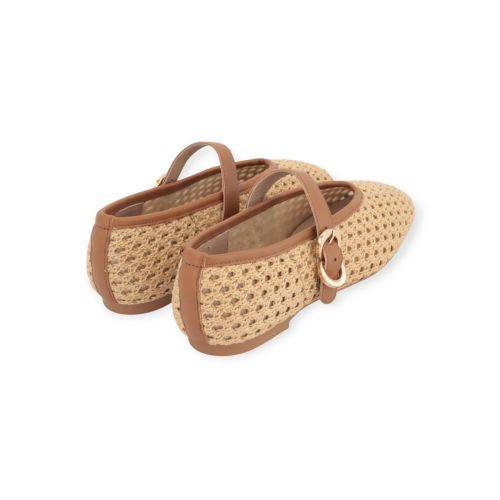 Frau 69V3 dames ballerina in camel/zand raffia. Frau 69V3 dames ballerina in camel/zand raffia.