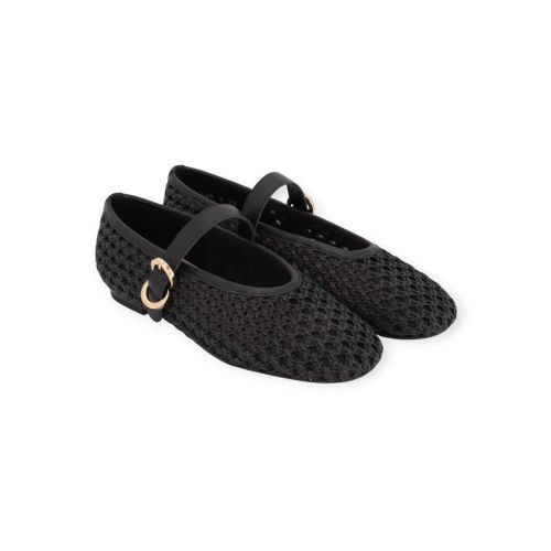 Frau 69V3 dames ballerina in zwart raffia. Frau 69V3 dames ballerina in zwart raffia.